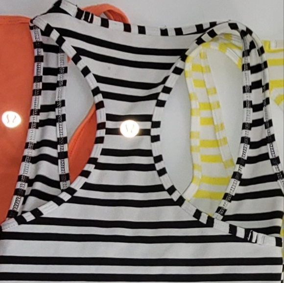 BUNDLE Lululemon "Classic Black Stripe"- "Cool" Racerback + Headband - Picture 4 of 4